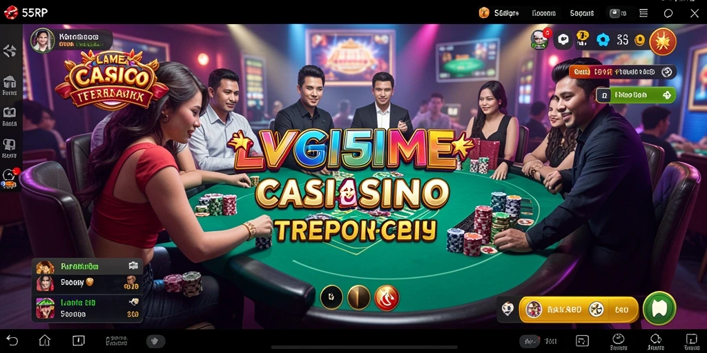 Tampilan gameplay Live Casino yang mendebarkan di 55RP.