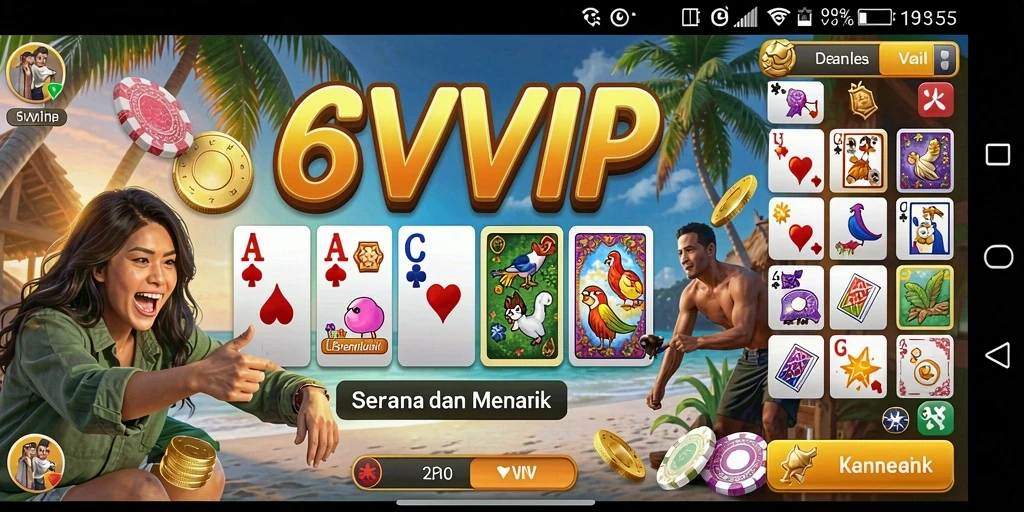 Tampilan gameplay seru dalam 6SVIP, siap untuk tantangan Domino.