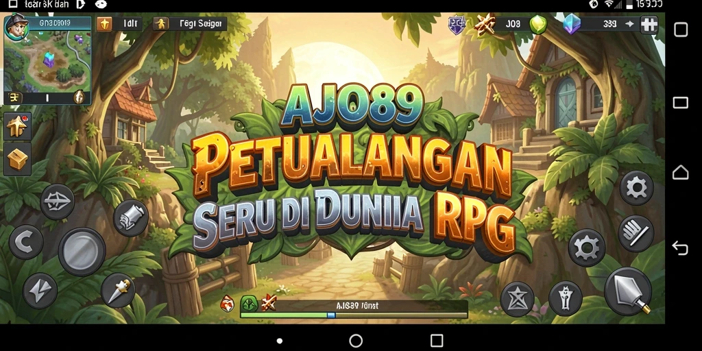 Tangkapan layar AJO89 menunjukkan aksi pertempuran seru dalam RPG.