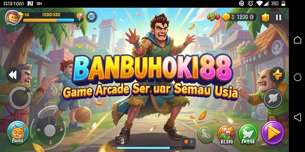 Tampilan gameplay menarik dari BANBUHOKI88 dengan aksi cepat dan grafis cerah.