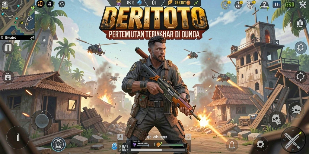 Gameplay seru dan visual menarik dalam CERITOTO Battle Royale.