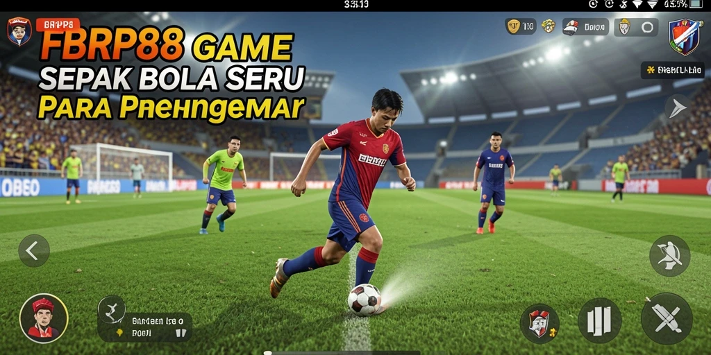 Screenshot FBRP88 menampilkan aksi seru di lapangan sepak bola.