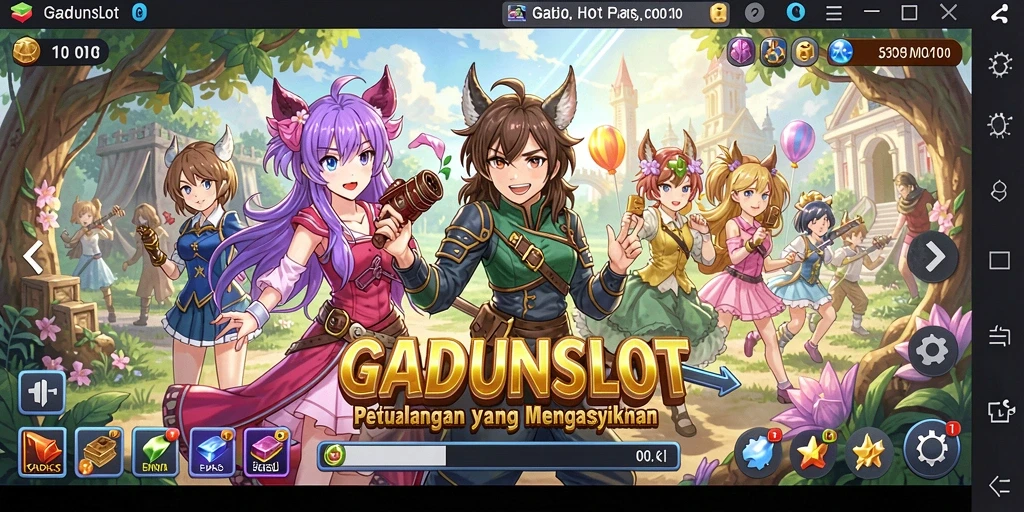Tampilan menarik dari gameplay GADUNSLOT dengan karakter anime.
