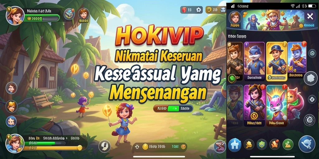 Tampilan gameplay HOKIVIP yang menarik dan penuh warna.