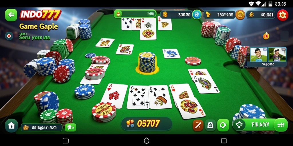 Tampilan gameplay Gaple yang seru dan interaktif di INDO777.