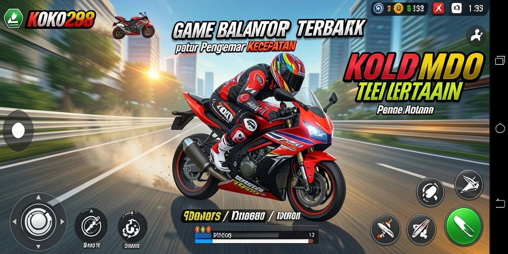 Screenshot <strong>KOKO288</strong> menampilkan aksi balap motor yang mendebarkan.