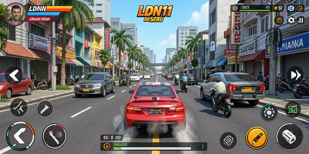 Gameplay balap seru di LDN11 dengan grafik yang menawan.