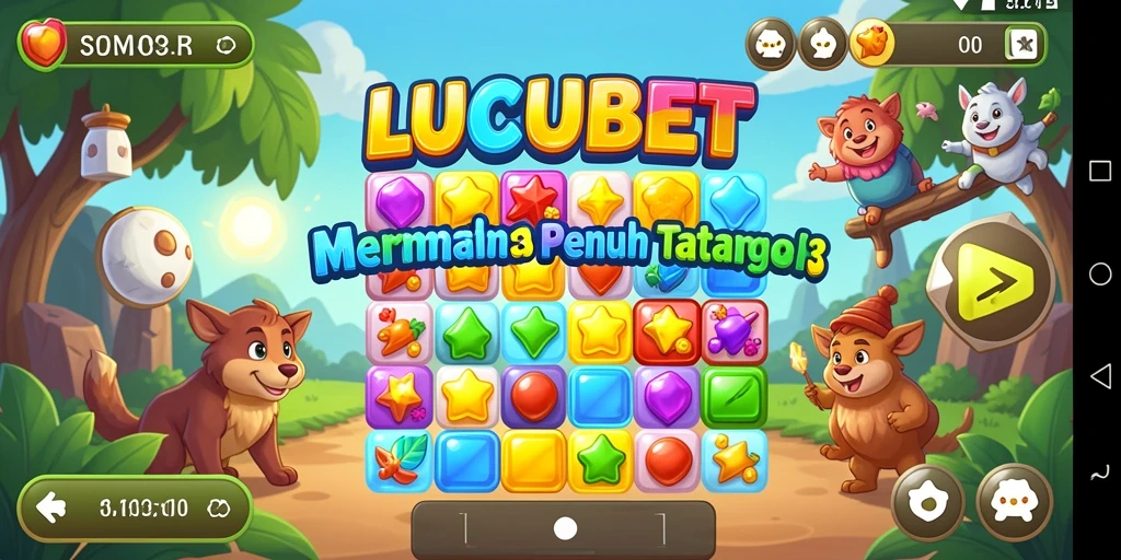 Tampilan gameplay seru dan penuh warna dalam LUCUBET.
