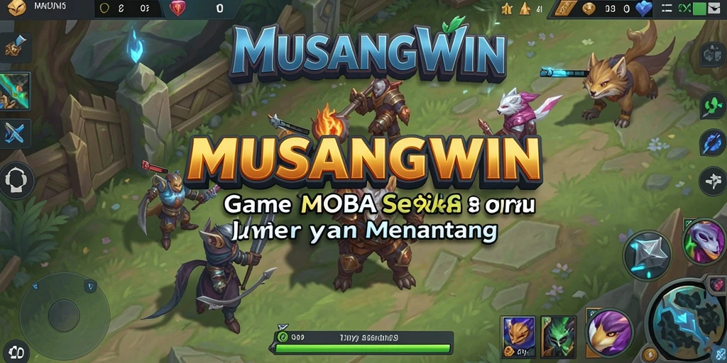 Tampilan menarik dari gameplay MUSANGWIN dalam mode MOBA.