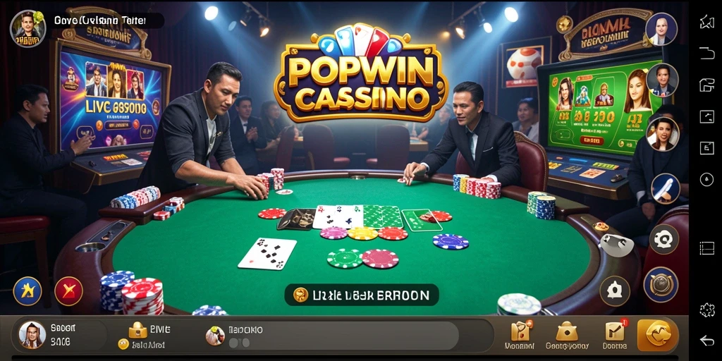 Menampilkan gameplay Live Casino yang interaktif dan mendebarkan.