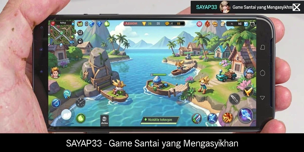 Screenshot utama SAYAP33 yang menampilkan gameplay yang ceria dan interaktif.