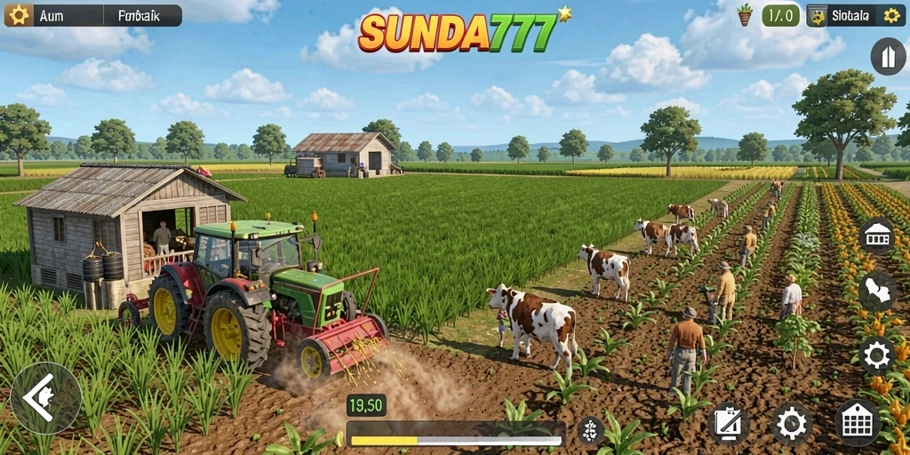 Screenshot SUNDA777 menampilkan gameplay menarik dari aktivitas pertanian yang seru.
