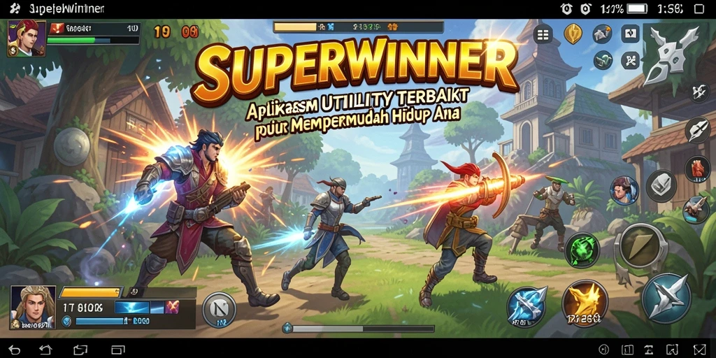 Tampilan antarmuka SUPERWINNER yang bersih dan modern.