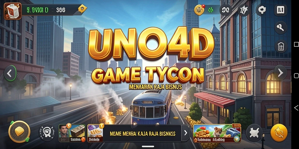 Tangkapan layar menunjukkan gameplay seru dalam <strong>UNO4D</strong> yang penuh strategi bisnis.