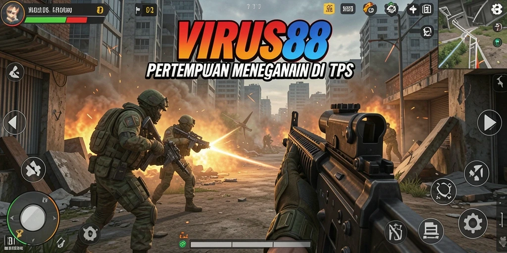 Tampilan seru gameplay TPS di VIRUS88 dengan aksi mendebarkan.