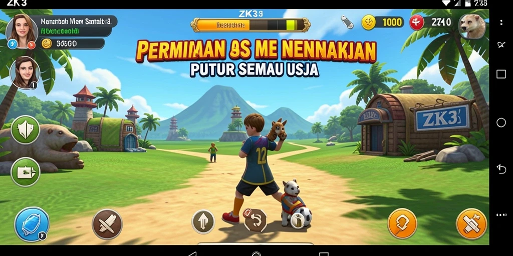 Tampilan screenshot ZK3 yang memperlihatkan gameplay santai dan menyenangkan.